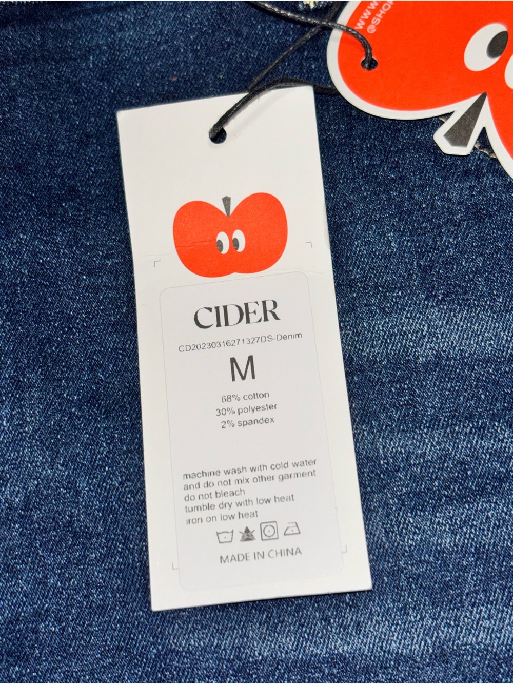 Cider Denim Micro Mini Skirt Skort Super Stretch Med NWT - Picture 2 of 4
